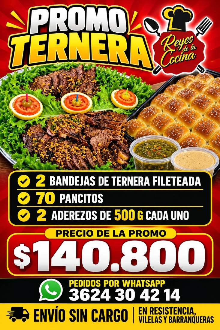 Promo Ternera Fileteada para 15 personas