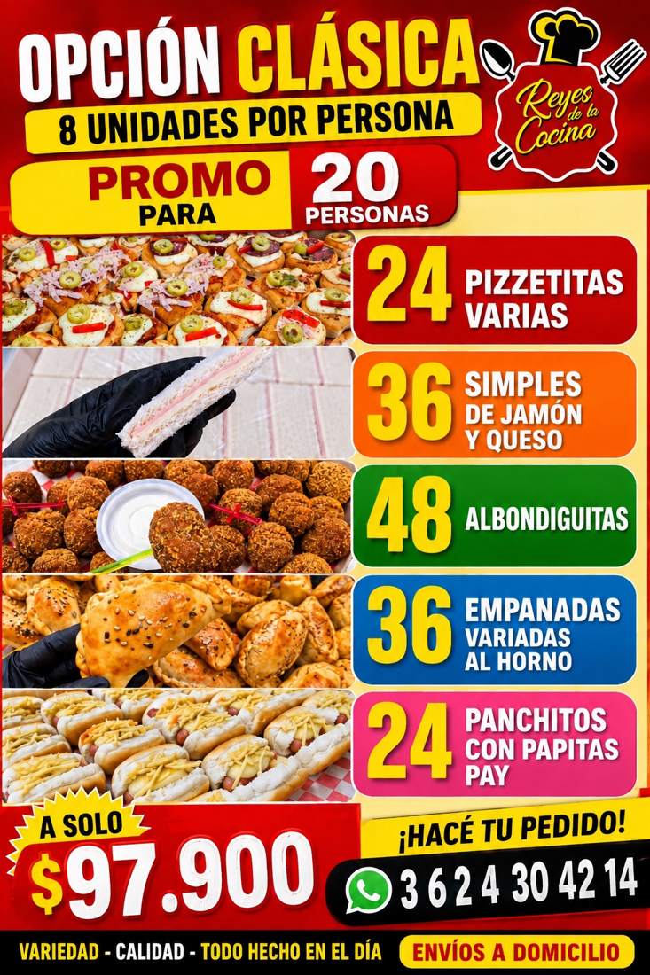 Promo Clásica para 20 personas