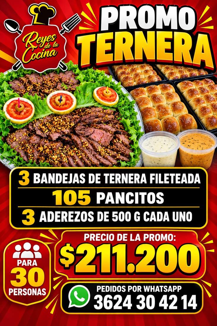 Promo Ternera Fileteada para 30 personas