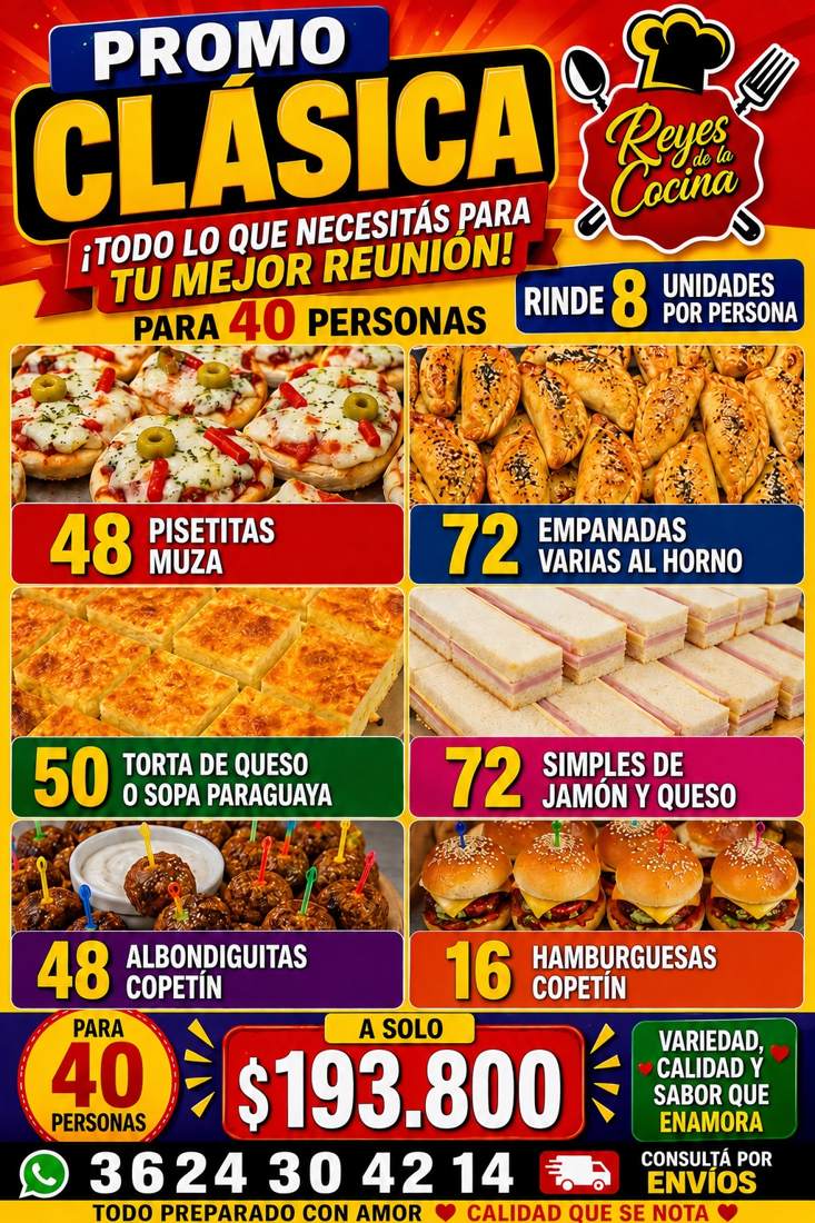 Promo Clásica para 40 personas