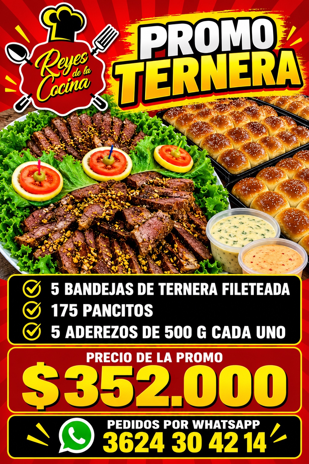 Promo Ternera Fileteada para 50 personas