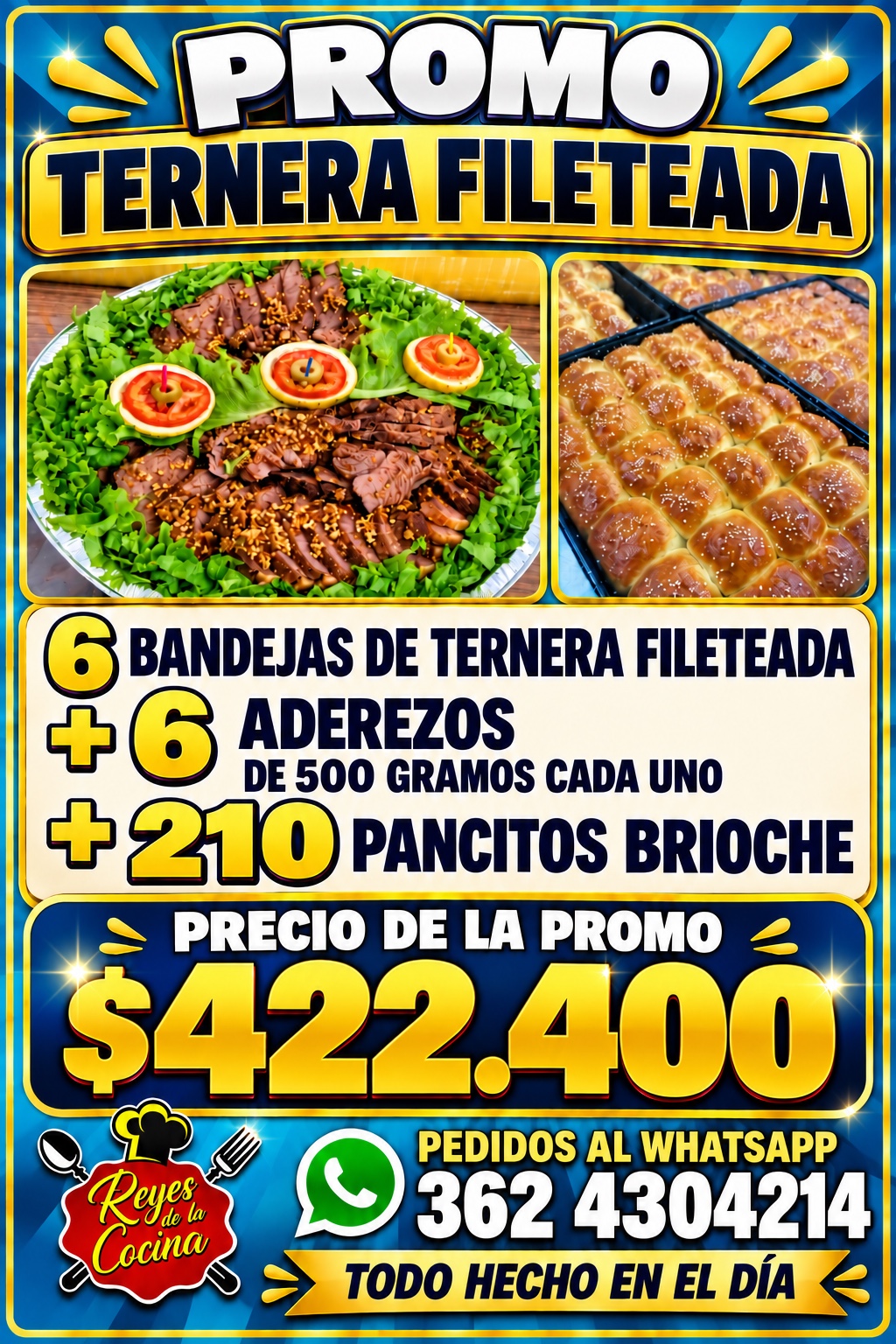 Promo Ternera fileteada para 60 personas