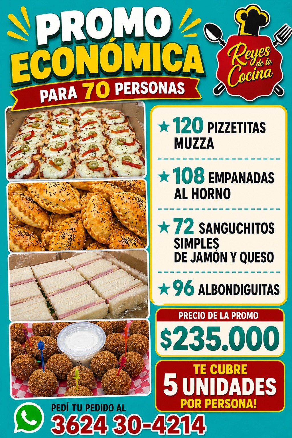 Promo Económica para 70 personas