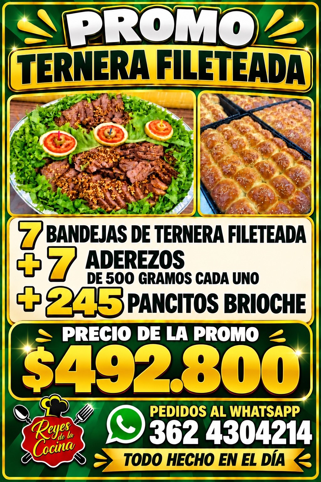 Promo Ternera fileteada para 70 personas
