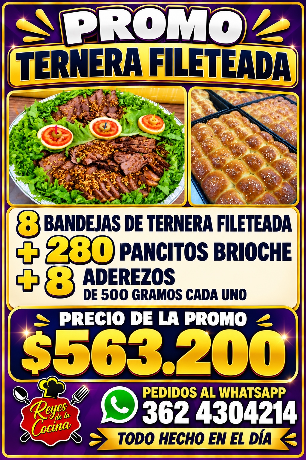 Promo Ternera Fileteada para 80 personas