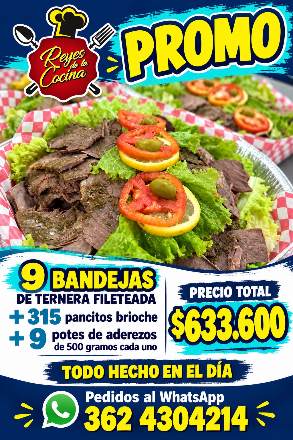 Promo Ternera Fileteada para 90 personas
