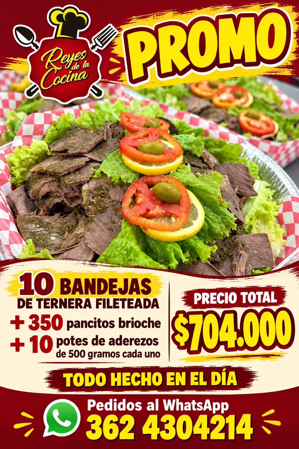 Promo Ternera fileteada para 100 personas